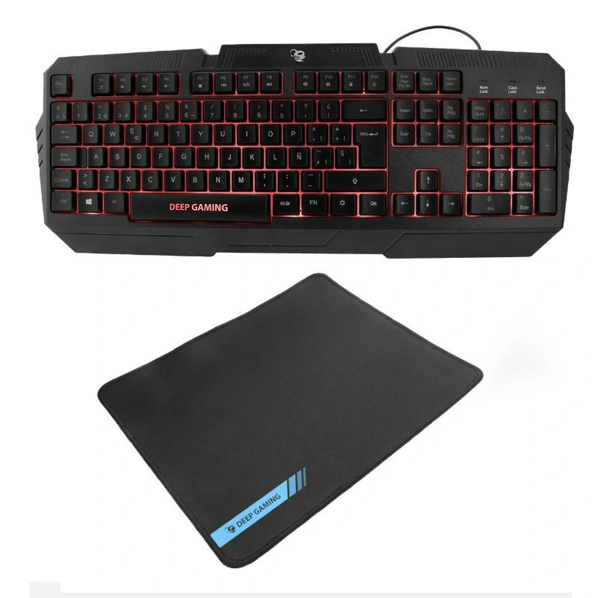 Tipkovnica i Miš CoolBox DEEPGAMING XWING2 Crna Qwerty Španjolska
